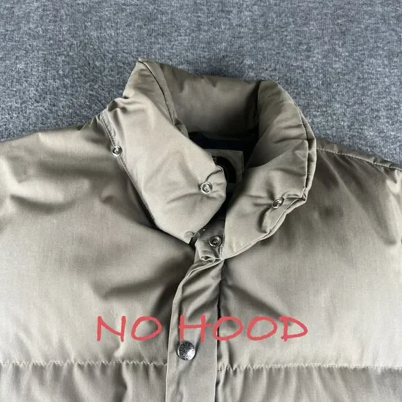 THE NORTH FACE Vintage SIERRA Goose Down Puffer Jacket Mens Sz M Beige NO HOOD - Picture 10 of 14
